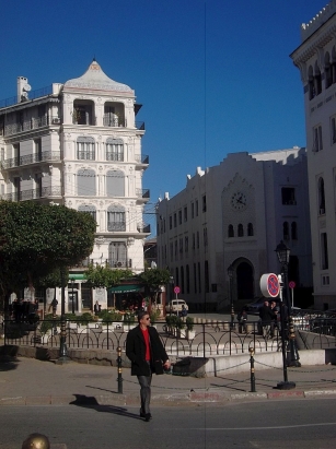 The cosmopolitan area near the Grande Poste where one could observe the citizens of Algiers from one of the roadside cafes.
